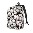 thumbnail image 1 of Rateoe Cute Baseball Pattern Durable Canvas Backpack for Men & Women – Stylish & Lightweight – Adjustable Straps, Multiple Pockets – Fits 15-17 Inch LaptopsMedium, 1 of 5