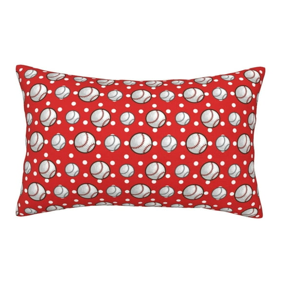 Rateoe Cute Baseball Pattern Pillow Covers with Invisible Zipper(Pillows are not Included) Standard Pillowcases-16"x24"