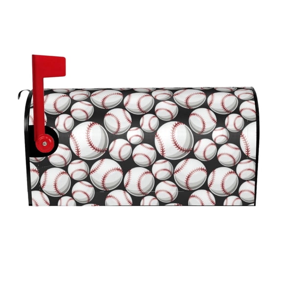 Rateoe Cute Baseball Printed Mailbox Covers - Easy to Install Fall, Winter, Spring, Summer Mailbox Cover - Weather and UV-Resistant Mailbox Decor - Mailbox Magnetic Covers-