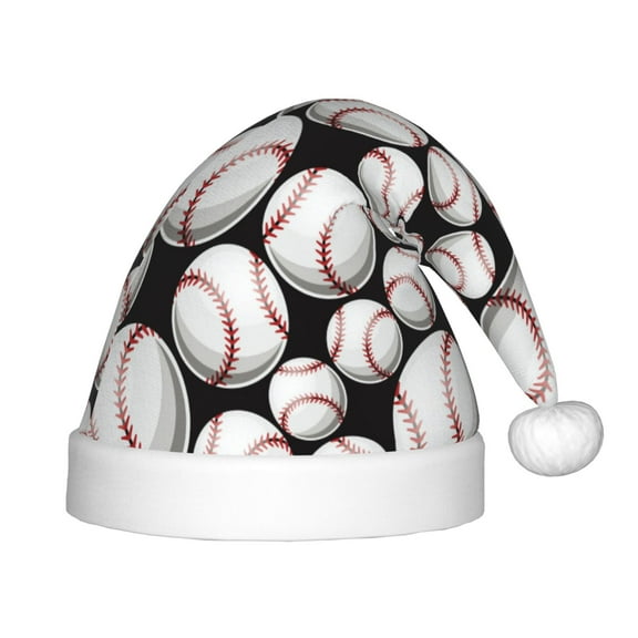 Rateoe Cute Baseball Santa Hat Confortable Christmas Hat for Christmas Party Favors Fit for Kids