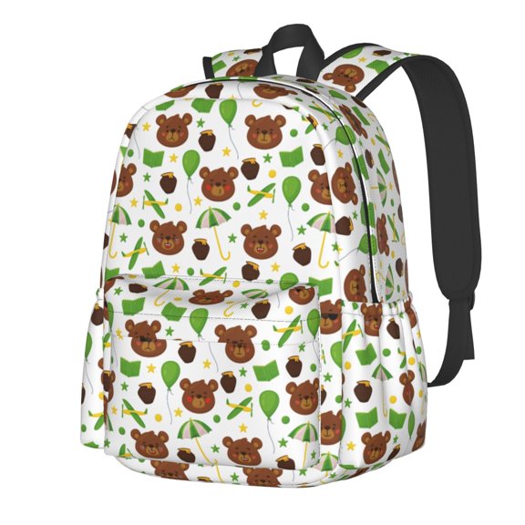 Rateoe Cute Bear Pattern Student Backpack,Backpack for School,Lightweight Bag,Travel Backpack,Outdoor Backpack,Large Capacity Backpack