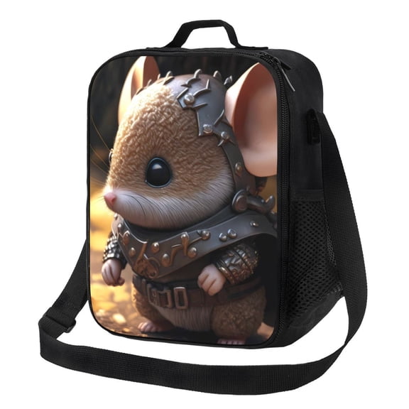 Rateoe Cute Big-Eared Mouse Lunch Bag Reusable Lunch Box with Shoulder Straps for Men Women Insulated Portable Lunchbox for adults Suitable for School Work Picnic