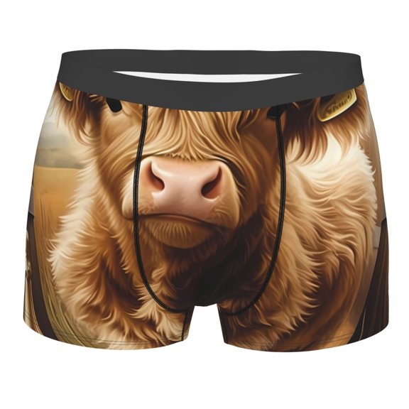 Rateoe Cute Calf Butterflies A Mens Boxer Briefs Poly Spandex Performance Boxer Briefs Underwear Hem Boxer Briefs - Small