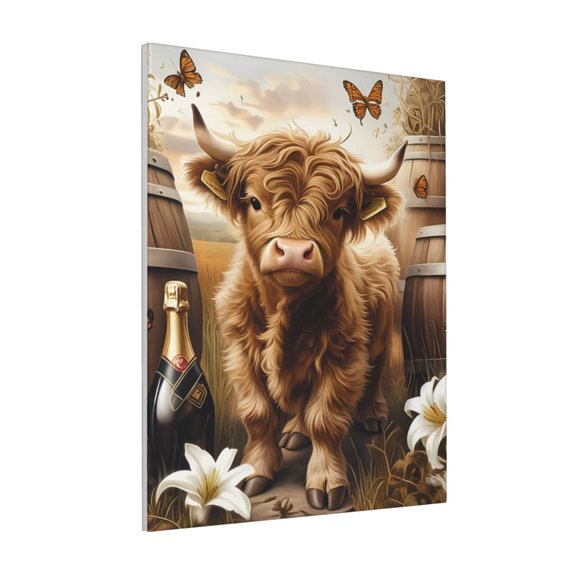 Rateoe Cute Calf Butterflies A Pattern Decorative Picture – Unique Modern Wall Art, Ready-to-Hang Canvas Print for Home (Vertical)