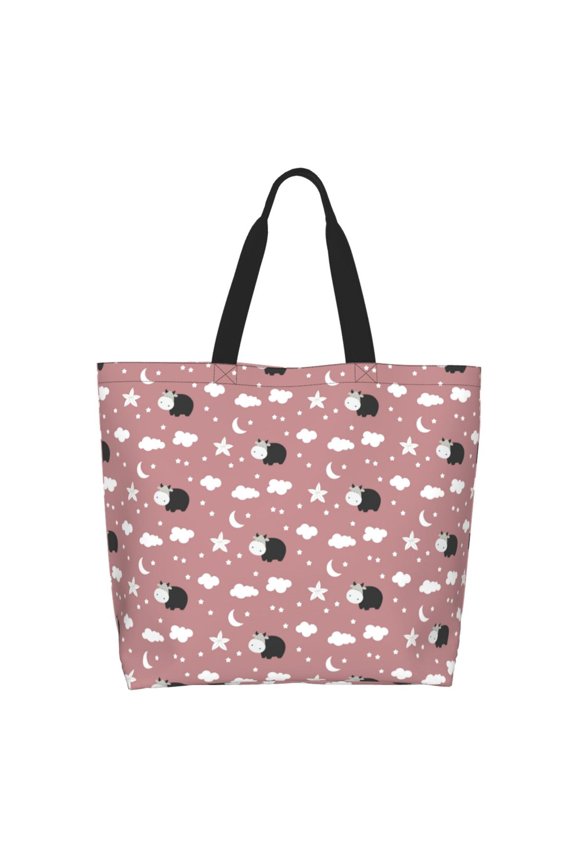 Cute Calf Tote Bag - Waterproof Lightweight Handbags Travel Shoulder Bag for Hiking Yoga Gym Swimming Travel Beach