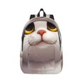 thumbnail image 1 of Rateoe Cute Cartoon Kitten Pattern Canvas College Laptop Backpack,Travel Daypack,Durable Rucksack Travel Notebook Bag School Backpack Book Bag for Men Women-Small, 1 of 7