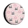 thumbnail image 1 of Rateoe Cute Cartoon Panda Pattern Tire Cover Wheel Protectors Weatherproof Wheel Covers Universal Fit for Trailer Rv SUV Truck Camper Travel Trailers Accessories-16 inch, 1 of 6