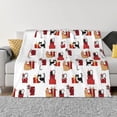 thumbnail image 1 of Rateoe Cute Cat And Christmas Gift Pattern Flannel Throw Blanket, Ultra-soft Blanket for Bed, Couch, Car, Hypoallergenic Anti-pilling blanket-60"x50"(Horizontal), 1 of 6