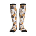thumbnail image 1 of Rateoe Cute Cats Compression Socks for Women and Men 20-30mmHg-Circulation Support Socks Knee High Nurse Pregnant Running Medical and Travel Athletic, 1 of 7