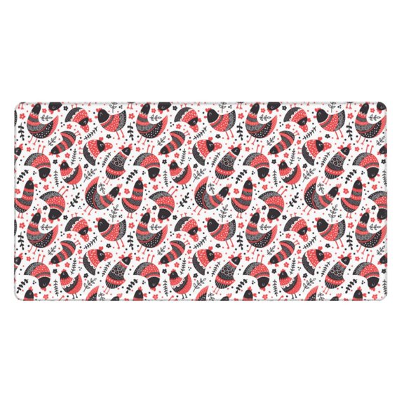 Rateoe Cute Chickens Print Mouse Pad - Extended Large Gaming Mousepad,Non-Slip Stitched Edge,16x29.5 Inch