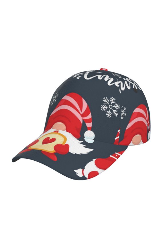 Cute Christmas Gnomes (2) Pattern Baseball Cap Outdoor Cap Mountain Dad Hat - Unstructured Soft Cotton Cap-Adjustable UV Protection Cap