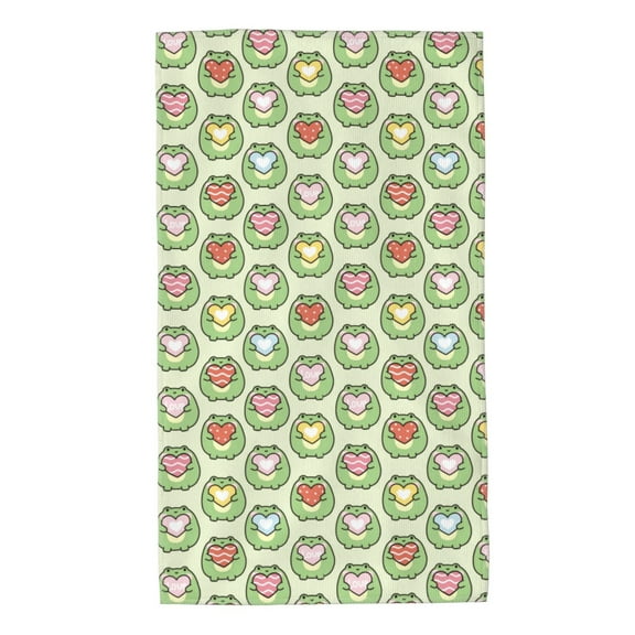 Rateoe Cute Chubby Frog Pattern Microfiber Towel, Beach Towel, Pool Towel, Quick-dry Travel Towel, Soft and Plush towel, Absorbent Towel-27.5x16 Inch