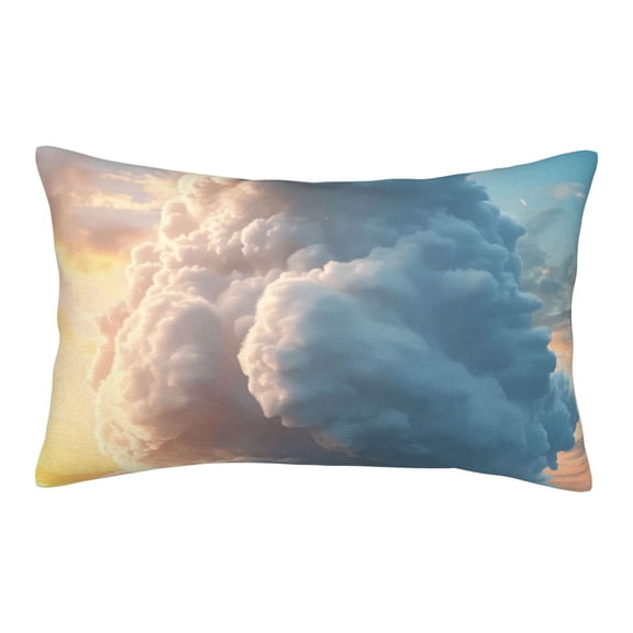 Rateoe Cute Cloud Cat Pattern Pillow Covers with Invisible Zipper(Pillows are not Included) Standard Pillowcases-14"x20"