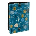 thumbnail image 1 of Rateoe Cute Colorful Owls And Trees Pattern Passport Holder Wallet Leather Mulit-purpose Travel Wallet Credit Cards Case ,Passport Cover for Women Men-6.5 in, 1 of 5
