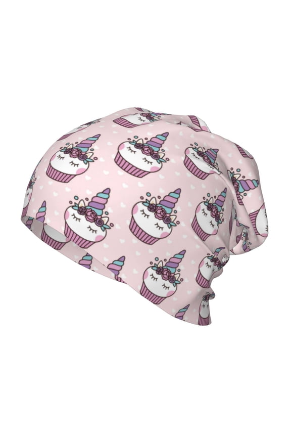 Cute Cupcake Kids Beanie Warm Knit Beanie Hats Boys Girls Winter Hat Soft Slouchy Hats for Kids
