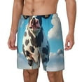 thumbnail image 1 of Rateoe Cute Daisy Cow A Pattern Men’s Swim Shorts with Compression Liner – Double-Layered Quick-Dry Swimwear, Comfortable & Stretchy Beach Shorts-Small, 1 of 6