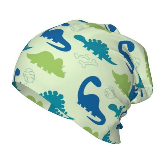 Rateoe Cute Dinosaur Blue Green Kids Beanie Warm Knit Beanie Hats Boys Girls Winter Hat Soft Slouchy Hats for Kids