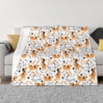thumbnail image 1 of Rateoe Cute Dog Pattern Flannel Throw Blanket, Ultra-soft Blanket for Bed, Couch, Car, Hypoallergenic Anti-pilling blanket-60"x50"(Horizontal), 1 of 6