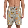 thumbnail image 1 of Rateoe Cute Dog Print Men's Lounge Shorts – Soft & Breathable Pajama Bottoms with Pockets, Elastic Waistband, Lightweight Sleepwear for Nightwear & Loungewear-3X-Large, 1 of 6