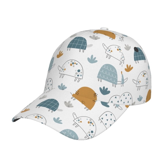 Rateoe Cute Doodle Turtles Pattern Mens Baseball Cap Adjustable Curved Brim Hat, Soft Cotton Sports Cap for Outdoor, Casual, and Everyday Wear, Comfortable & Breathable