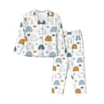 thumbnail image 1 of Rateoe Cute Doodle Turtles Pattern Womens Pajamas Set Long Sleeve Sleepwear Button Down Nightwear Soft Cotton Pj Lounge Sets-XX-Large, 1 of 7