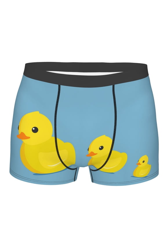 Cute Ducky Mens Boxer Briefs Poly Spandex Performance Boxer Briefs Underwear Hem Boxer Briefs - Small