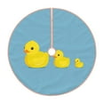 thumbnail image 1 of Rateoe Cute Ducky Pattern Christmas Tree Skirt with Ties, Christmas Tree Decorations, Farmhouse Christmas Decor Xmas Holiday Decorations-48", 1 of 6