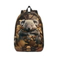 thumbnail image 1 of Rateoe Cute Fallen Leaf Koala Pattern Canvas College Laptop Backpack,Travel Daypack,Durable Rucksack Travel Notebook Bag School Backpack Book Bag for Men Women-Medium, 1 of 7