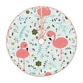 thumbnail image 1 of Rateoe Cute Flamingo Pattern Christmas Tree Skirt with Ties , Christmas Tree Decorations, Farmhouse Christmas Decor Xmas Holiday Decorations-48", 1 of 6