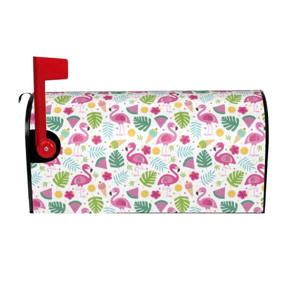Rateoe Cute Flamingo Printed Mailbox Covers - Easy to Install Fall, Winter, Spring, Summer Mailbox Cover - Weather and UV-Resistant Mailbox Decor - Mailbox Magnetic Covers-