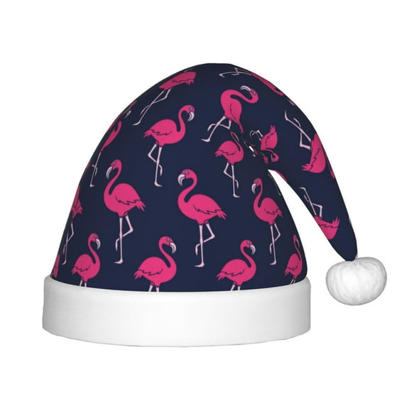 Rateoe Cute Flamingo Santa Hat Confortable Christmas Hat for Christmas Party Favors Fit for Kids