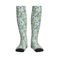 thumbnail image 1 of Rateoe Cute Floral Frog Compression Socks for Women and Men 20-30mmHg-Circulation Support Socks Knee High Nurse Pregnant Running Medical and Travel Athletic, 1 of 7