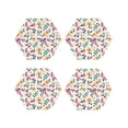 thumbnail image 1 of Rateoe Cute Flower Drawing Drink Coasters Set of 4 Leather Coasters Spill Protection for Table Desk,Durable and Non Slip Leather Coaster ,4 Inches Drink Mats-Hexagon, 1 of 6