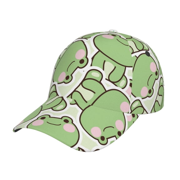 Rateoe Cute Frog Pattern Baseball Cap Outdoor Cap Mountain Dad Hat - Unstructured Soft Cotton Cap-Adjustable UV Protection Cap