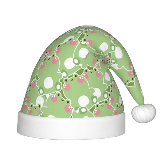 Rateoe Cute Frog2 Santa Hat Confortable Christmas Hat for Christmas Party Favors Fit for Kids