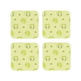 thumbnail image 1 of Rateoe Cute Frog3 Drawing Drink Coasters Set of 4 Leather Coasters Spill Protection for Table Desk,Durable and Non Slip Leather Coaster ,4 Inches Drink Mats-Square, 1 of 6
