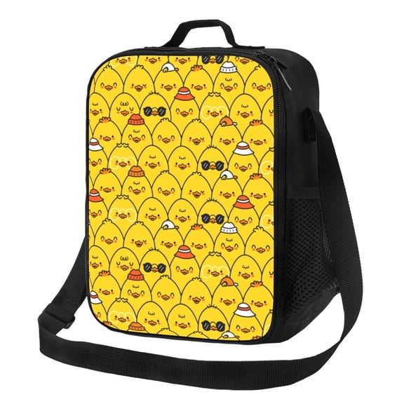 Rateoe Cute Funny Chicken Lunch Bag Reusable Lunch Box with Shoulder Straps for Men Women Insulated Portable Lunchbox for adults Suitable for School Work Picnic