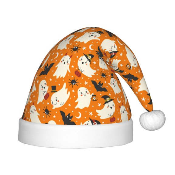 Rateoe Cute Ghosts Santa Hat Confortable Christmas Hat for Christmas Party Favors Fit for Kids