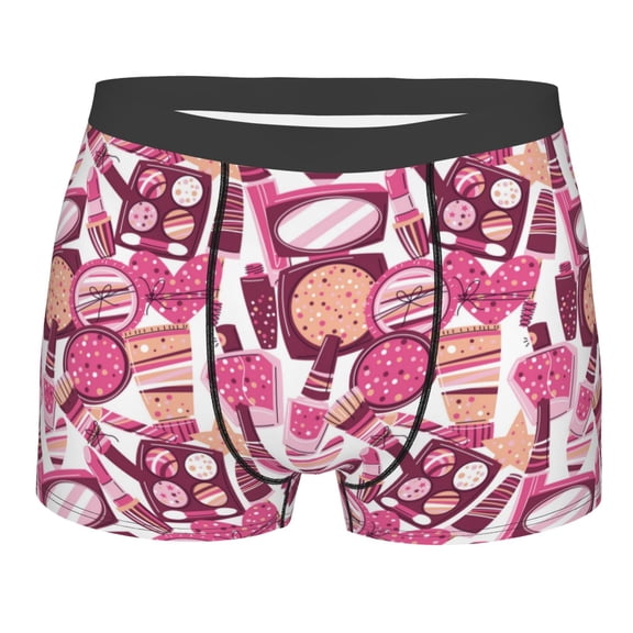 Rateoe Cute Girl Mens Boxer Briefs Poly Spandex Performance Boxer Briefs Underwear Hem Boxer Briefs - Large