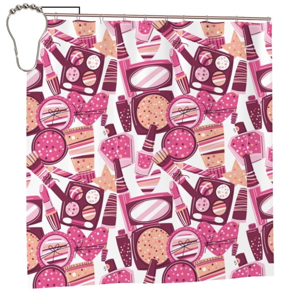 Rateoe Cute Girl Shower Curtain - Fancy Bathroom Shower Curtain Sets - Waterproof Shower Curtain with Hooks with 12 Plastic Hooks 72x72 Inches