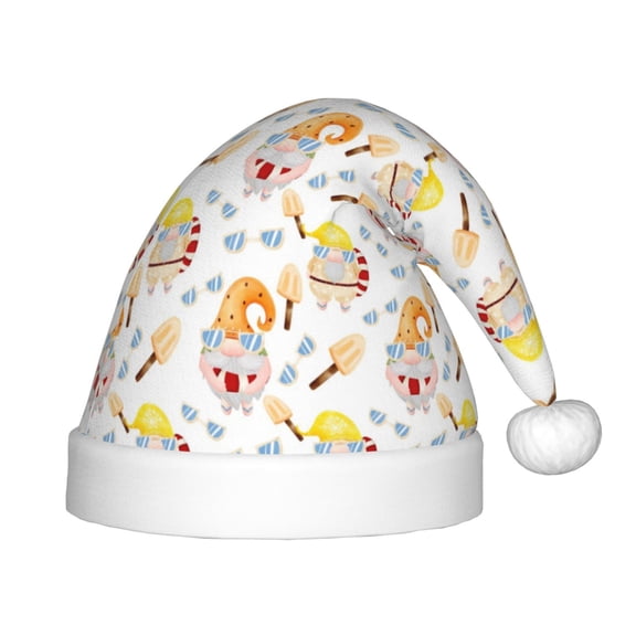 Rateoe Cute Gnome Summer Santa Hat Confortable Christmas Hat for Christmas Party Favors Fit for Kids