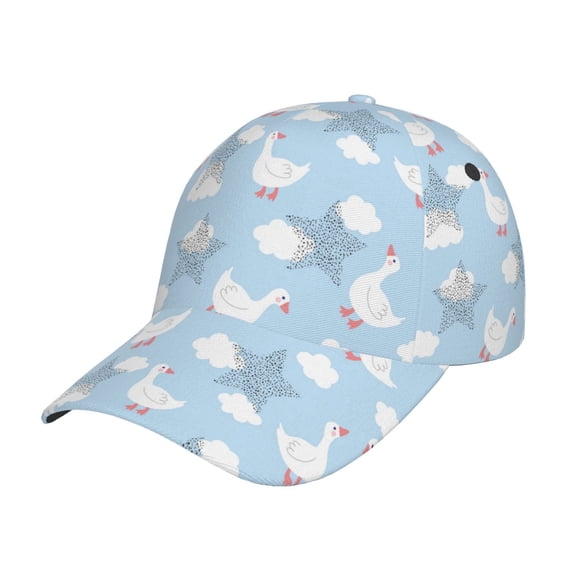 Rateoe Cute Goose On A Blue Sky Pattern Baseball Cap Outdoor Cap Mountain Dad Hat - Unstructured Soft Cotton Cap-Adjustable UV Protection Cap