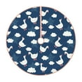 thumbnail image 1 of Rateoe Cute Goose On Blue Sky Pattern Christmas Tree Skirt with Ties , Christmas Tree Decorations, Farmhouse Christmas Decor Xmas Holiday Decorations-30", 1 of 6