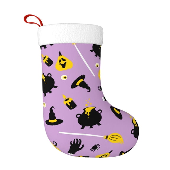Rateoe Cute Halloween Print Christmas Stockings,18 Inch Large Christmas Stockings Decoration Ornaments for Holiday Home Fireplace Indoors
