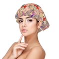 thumbnail image 1 of Rateoe Cute Lamas Pattern Silk Satin Hair Bonnet for Sleeping, Adjustable Sleep Cap Turban for Women , Curly Straight Hair Long Large Braid, 1 of 6