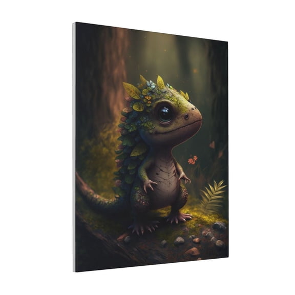 Rateoe Cute Leaf Animal Pattern Decorative Picture – Unique Modern Wall Art, Ready-to-Hang Canvas Print for Home (Vertical)