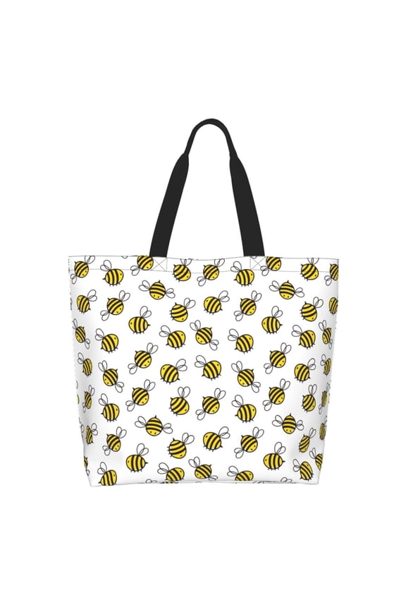 Cute Little Bee Tote Bag - Waterproof Lightweight Handbags Travel Shoulder Bag for Hiking Yoga Gym Swimming Travel Beach