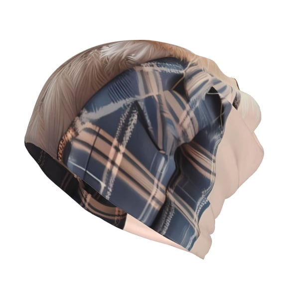 Rateoe Cute Mouse In Glasses Cotton Slouchy Beanie Hat for Men/Women,Lightweight Oversize Large Thin Skull Cap Night Sleeping Cap