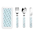 thumbnail image 1 of Rateoe Cute Panda Bear for Stainless Steel Kids Silverware Set - Child and Toddler Safe Flatware - Children's Knife, Fork And Spoon Set, 1 of 8