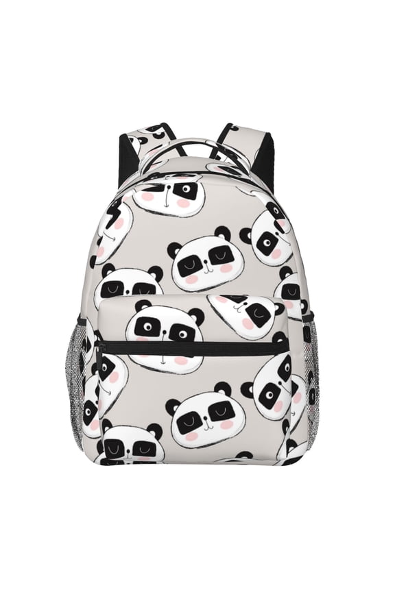 Cute Panda Pattern Casual Backpack for School, Work, Travel Adjustable Straps, Multiple Compartments Ergonomic Design, Fits Laptops and Tablets